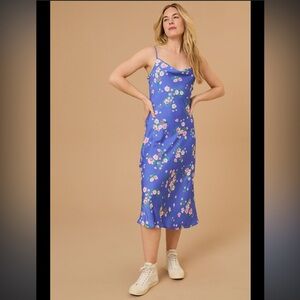 Altar'd State Mayra Floral Midi Dress Large